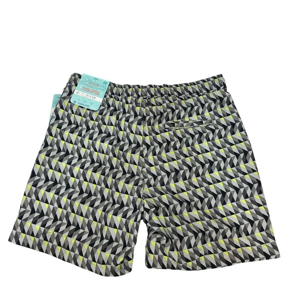 Laguna Swim Mens XL Volley Swim Trunks Geometric Print Drawstring Waist - Picture 7 of 13